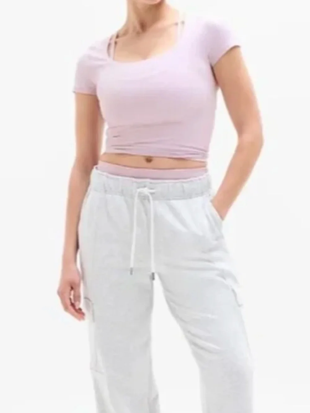 Transcend Scoop Tee. Large. Lilac Sky - Picture 3 of 9